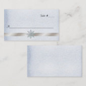 Crystal Snowflake Wedding Receptie Place Card Plaatskaartje (Voorkant / Achterkant)