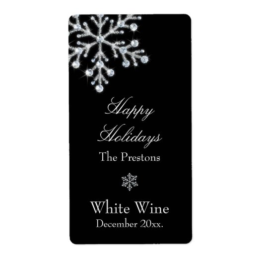 Crystal Snowflake Wine Label (Voorkant)