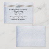 Crystal Snowflake Winter Wedding Enclosure Kaart (Voorkant / Achterkant)