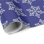 Crystal Snowflake Wrapping Paper - blauw Cadeaupapier (Rol Hoek)