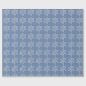 Crystal Snowflake Wrapping Paper - blauw Cadeaupapier (Vlak)