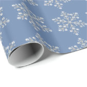 Crystal Snowflake Wrapping Paper - blauw Cadeaupapier (Rol Hoek)
