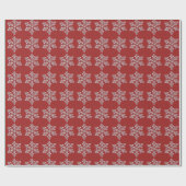 Crystal Snowflake Wrapping Paper - red Cadeaupapier (Vlak)