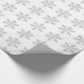 Crystal Snowflake Wrapping Paper - white Cadeaupapier (Hoek)