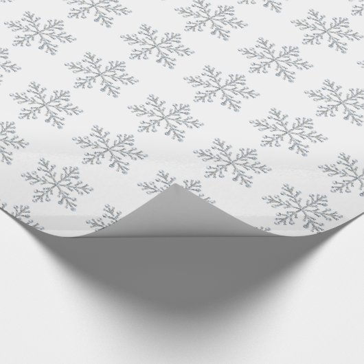 Crystal Snowflake Wrapping Paper - white Cadeaupapier (Hoek)