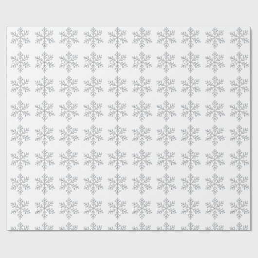 Crystal Snowflake Wrapping Paper - white Cadeaupapier (Vlak)
