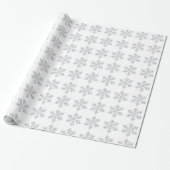 Crystal Snowflake Wrapping Paper - white Cadeaupapier (Uitgerold)