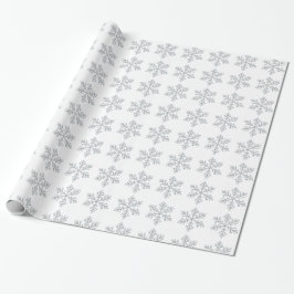 Crystal Snowflake Wrapping Paper - white Cadeaupapier