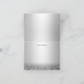 Crystal Snowflake Zilveren Winter Bedankt Card (Binnen)