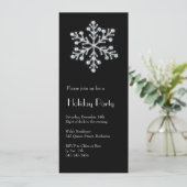 Crystal Snowflake (zwart) Kaart (Staand voorkant)