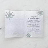 Crystal Snowflakes bruiloft gevouwen uitnodiging (Binnen)