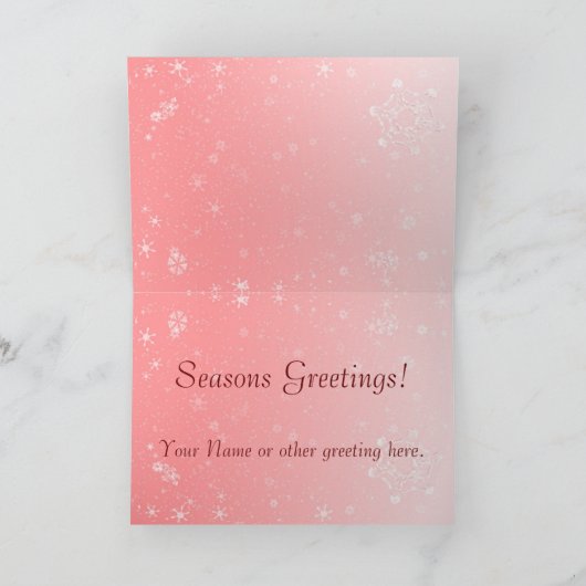 Crystal Snowflakes Feestdagen Kaart (Binnen)