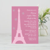 Crystal Snowflakes in Parijs (roze) Kaart (Staand voorkant)