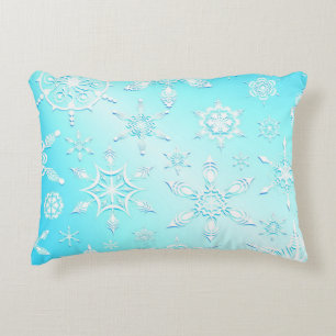 Crystal Snowflakes Pattern Accent Kussen