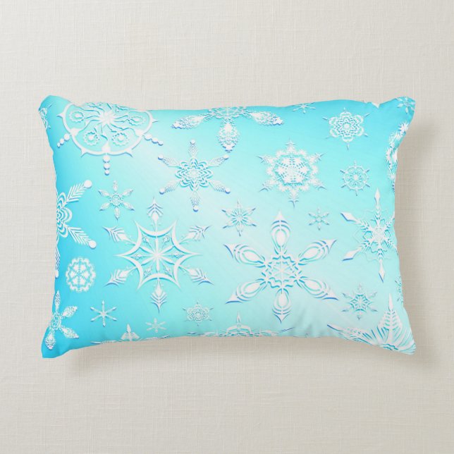 Crystal Snowflakes Pattern Accent Kussen (Voorkant)