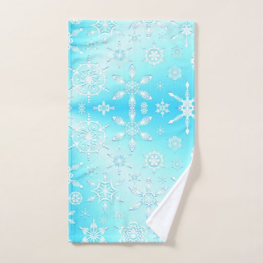 Crystal Snowflakes Pattern Bad Handdoek (Handdoek)