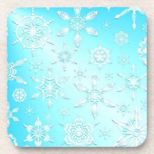 Crystal Snowflakes Pattern Bier Onderzetter
