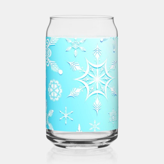 Crystal Snowflakes Pattern Blikvorm Glas (Voorkant)