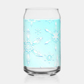 Crystal Snowflakes Pattern Blikvorm Glas (Achterkant)
