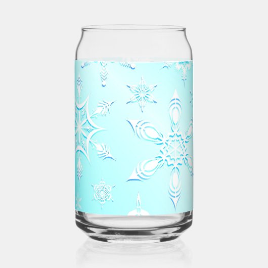 Crystal Snowflakes Pattern Blikvorm Glas (Links)