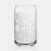 Crystal Snowflakes Pattern Blikvorm Glas (Voorkant)