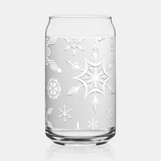 Crystal Snowflakes Pattern Blikvorm Glas (Voorkant)