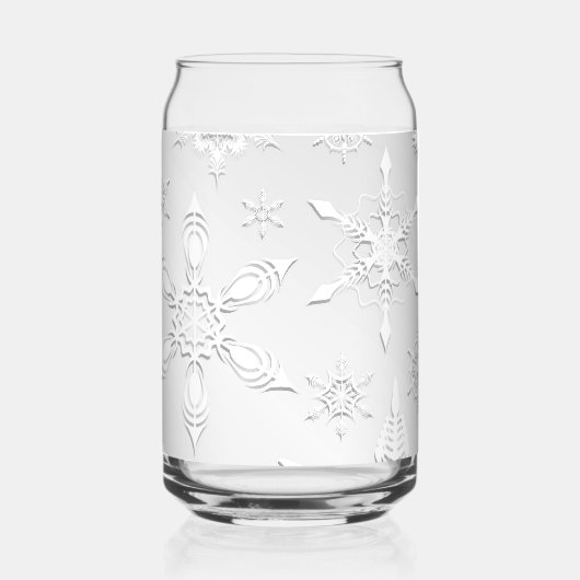 Crystal Snowflakes Pattern Blikvorm Glas (Achterkant)
