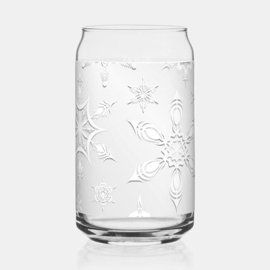 Crystal Snowflakes Pattern Blikvorm Glas (Links)