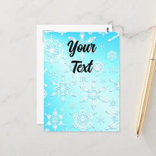 Crystal Snowflakes Pattern Briefkaart