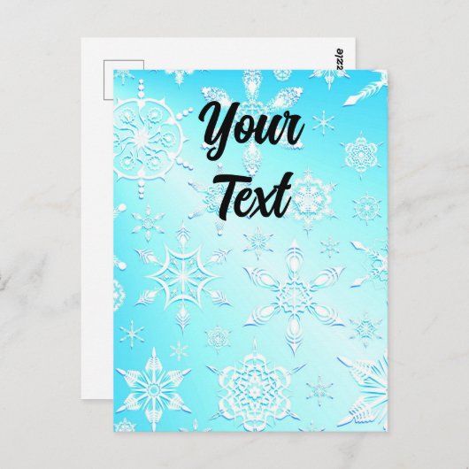 Crystal Snowflakes Pattern Briefkaart (Voorkant / Achterkant)