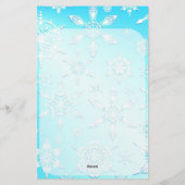 Crystal Snowflakes Pattern Briefpapier (Achterkant)