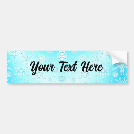Crystal Snowflakes Pattern Bumpersticker (Voorkant)