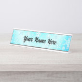 Crystal Snowflakes Pattern Bureau Naambordje (Voorkant)