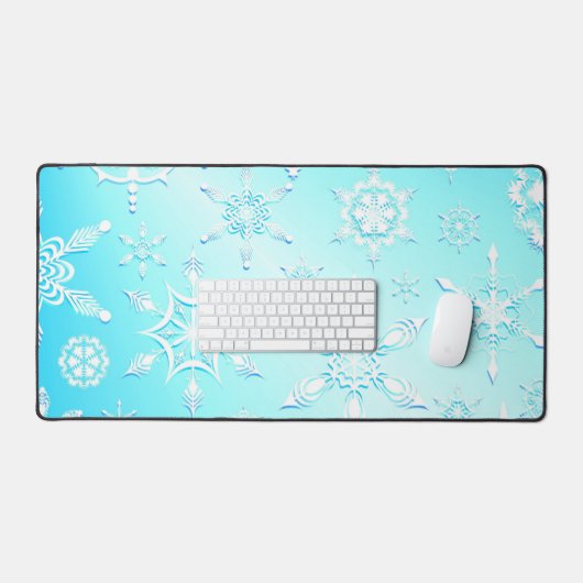 Crystal Snowflakes Pattern Bureaumat (Keyboard & Muis)