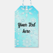 Crystal Snowflakes Pattern Cadeaulabel (Voorkant)
