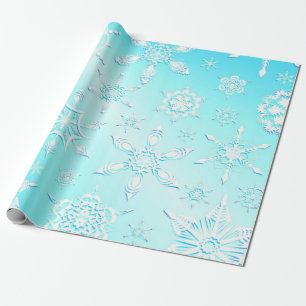 Crystal Snowflakes Pattern Cadeaupapier