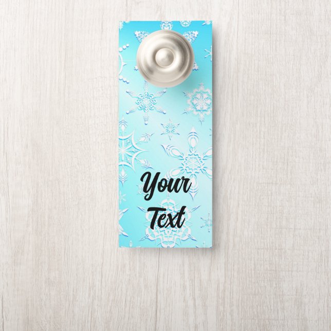 Crystal Snowflakes Pattern Deurhanger (Op knop)