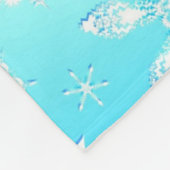 Crystal Snowflakes Pattern Fleece Deken (Hoek)