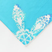 Crystal Snowflakes Pattern Fleece Deken (Hoek)
