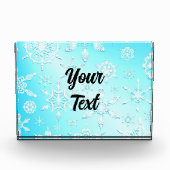 Crystal Snowflakes Pattern Fotoblokken (Voorkant)