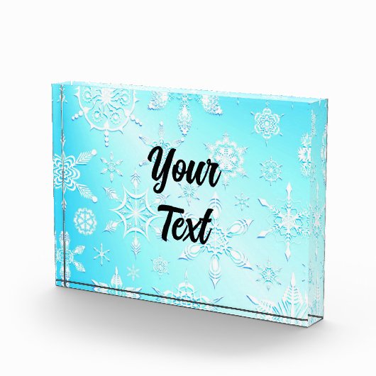 Crystal Snowflakes Pattern Fotoblokken (Rechts)