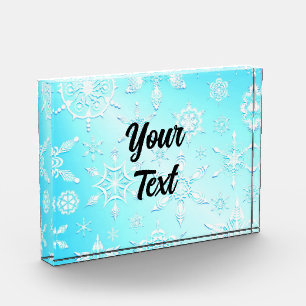 Crystal Snowflakes Pattern Fotoblokken