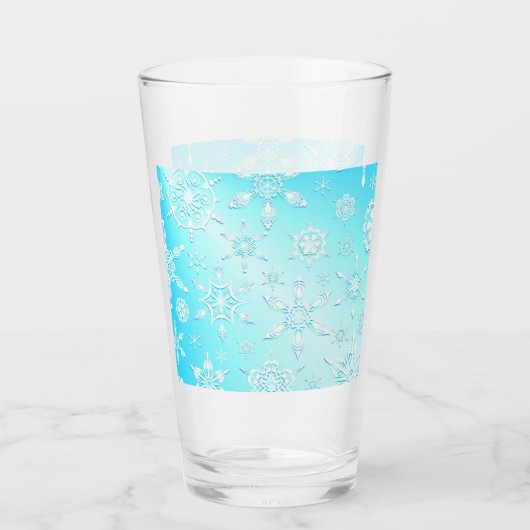 Crystal Snowflakes Pattern Glas (Achterkant)