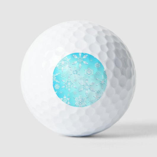 Crystal Snowflakes Pattern Golfballen (Voorkant)