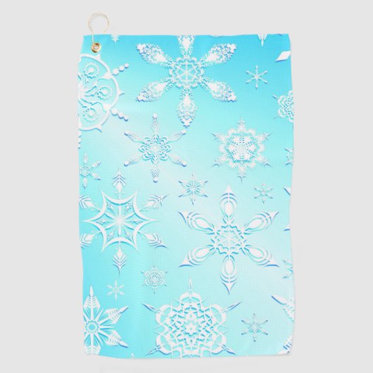 Crystal Snowflakes Pattern Golfhanddoek (Voorkant)