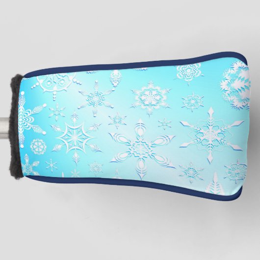 Crystal Snowflakes Pattern Golfheadcover (Voorkant)