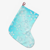 Crystal Snowflakes Pattern Grote Kerstsok (Voorkant (Hangend))