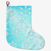 Crystal Snowflakes Pattern Grote Kerstsok (Voorkant)