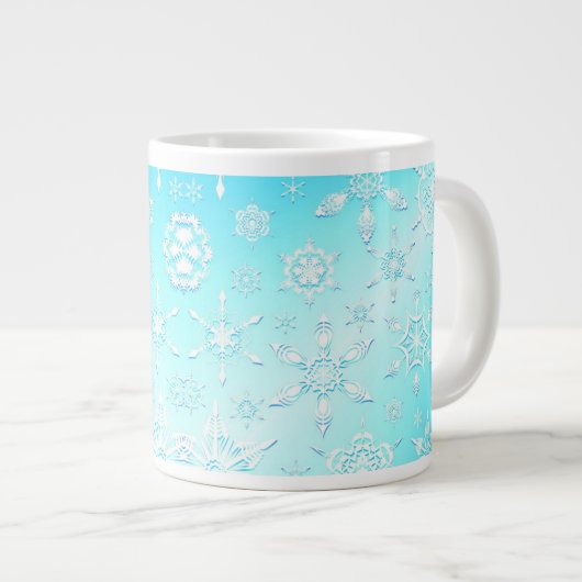 Crystal Snowflakes Pattern Grote Koffiekop (Voorkant rechts)