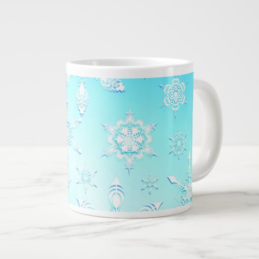 Crystal Snowflakes Pattern Grote Koffiekop (Voorkant rechts)